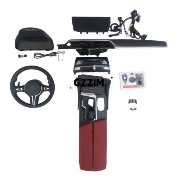 BMW Série 5 2010-2017 Atualização para 2023 Velho para novo Kit de carroceria Peças interiores Preto / Branco / Vermelho