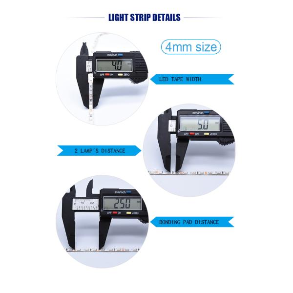 High Bright Dc12v 5v Thin Led Tape Cintas 4mm 5mm Flexible Warm White Red Blue Green 120led Luces Led 2835  Led Strip Light