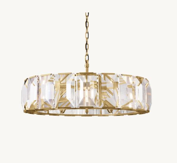 43 Crystal Brass Chandelier 100V - 277V Crystal Round Chandelier