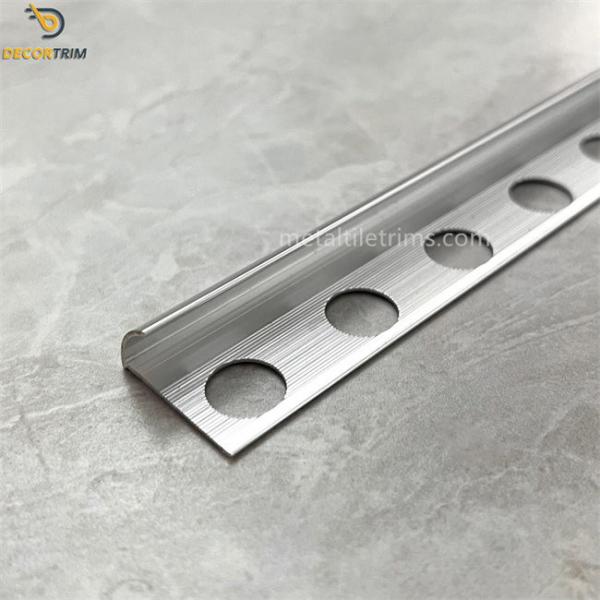 12x2500mm Satin Round Edge Tile Dividing Strip Anodized Matt Silver Aluminium Tile Trim