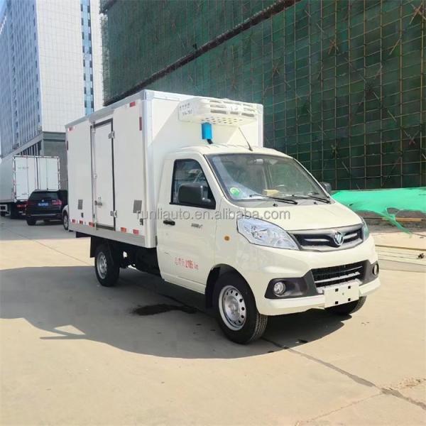 Factory Customized Foton Xiangling V1 Small Mini Refrigerator Truck Freezer Food Meat Container Refrigerated Box Truck