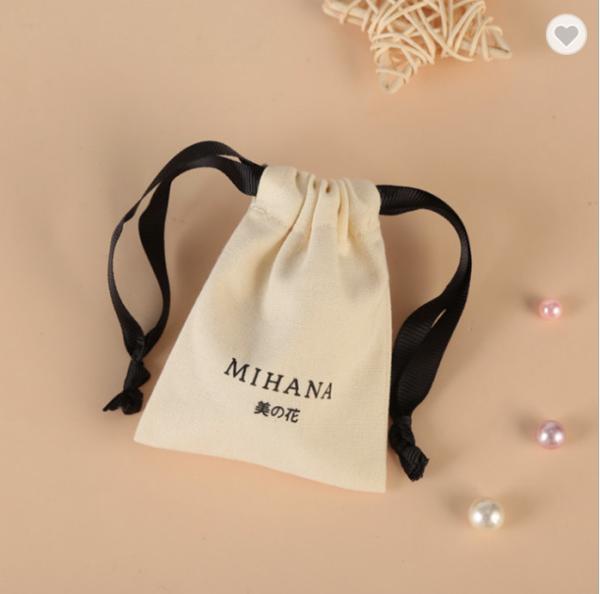 Multicolor Recyclable Cotton Produce Bags Drawstring Canvas Fabric Candy Bags OEM Pantone Color Printed Cotton Drawstring Pouch Draw String Gift Bag