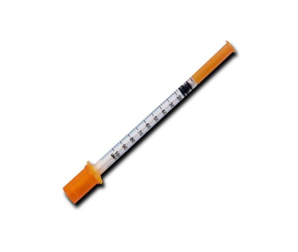 OEM 0.5ml Safety Insulin Syringe With Needle 15cm 6:100 Luer Slip Nozzle