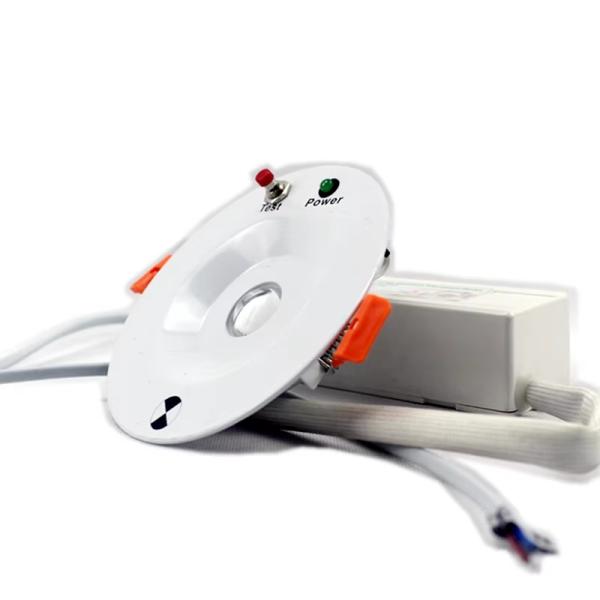Indoor 3W Round LED Emergency Downlight with Red Blue Indicator and Support Dimmer NO