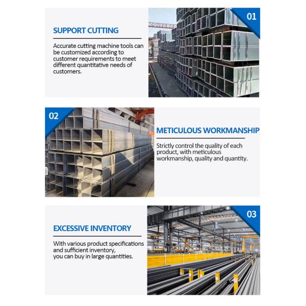 20mm Black Square Rectangular Steel Pipe Tubes Seamless Metal Carbon