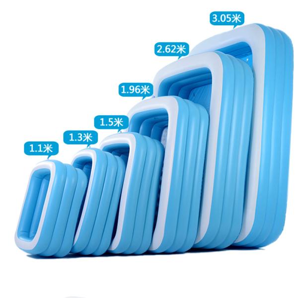 Summer Outdoor Portable There-rings Inflatable Family Size Swimming Pools