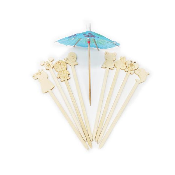Customized Disposable Sandwich Bamboo Food Picks For Olive