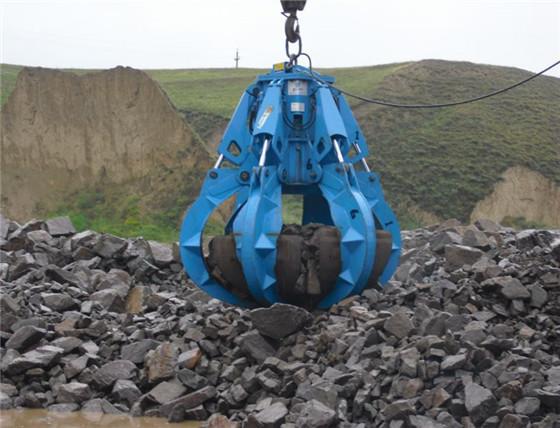 grapple excavator for stone