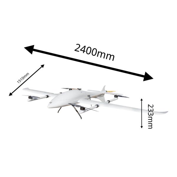 Fixed Wing Surveillance UAV Industrial Inspection Drone Long Range 3.5h 10KG HXCETUS-240