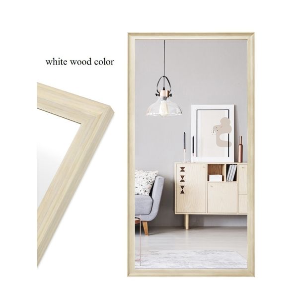 Slim Profile Full Length Contemporary Standing Mirror  For Bedroom Corner