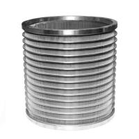 Acero inoxidável Wedge Wire Slotted Paper Making Pressure Screen Basket