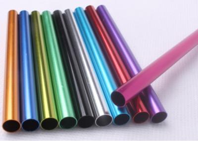 Different Color Extruded Aluminium Tube Round Shape Profile For Industrial