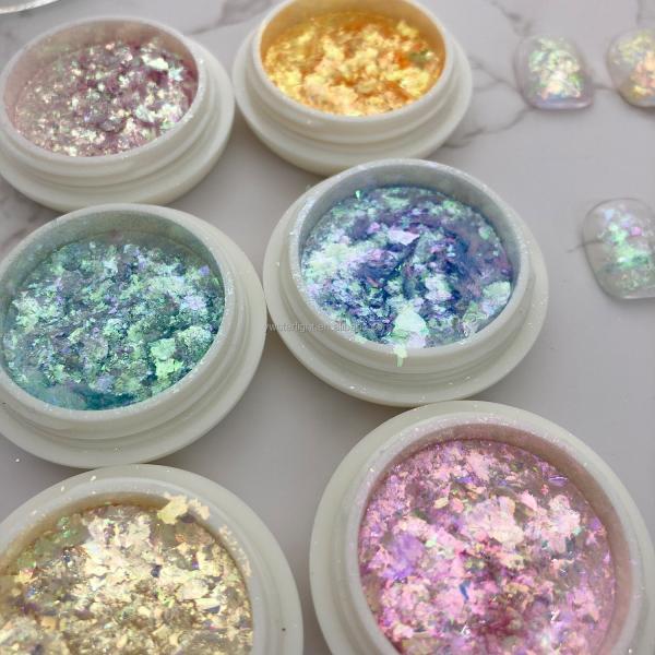 Easy Apply Nail Powder Fashionable Snow Velvet Cloud Powder for DIY Nail Glitter