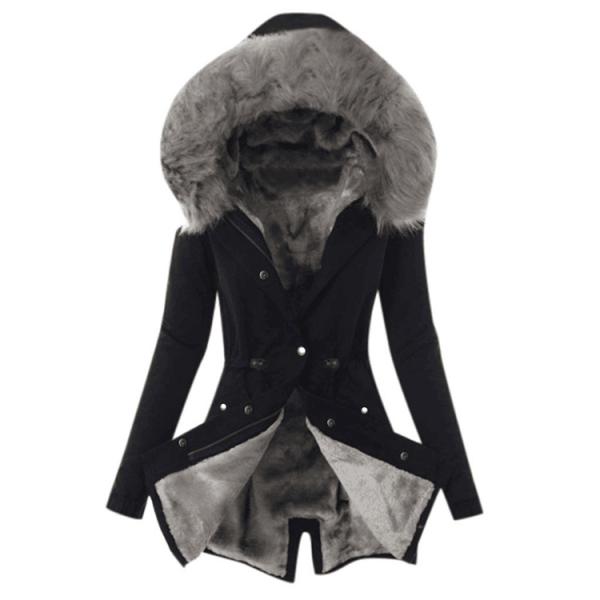 Waterproof 2020 women coat for outwear warm fur collar fleece women jackets cotton hooded coat