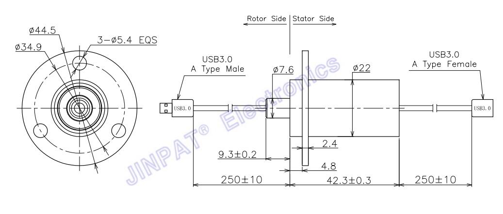 Золото кольца выскальзывания 100rpm измерения 2A настоящее роторное IP54 к золоту