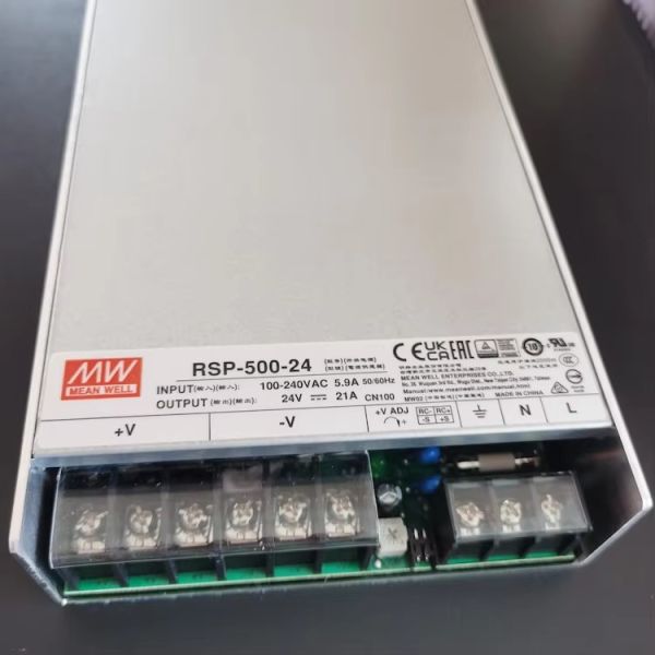 504W 24V Enclosed AC DC Power Supply with PFC MEAN WELL RSP-500-24 Industrial Switching LED Driver