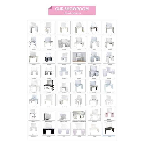 OEM Durable Dressing Room Illuminated Cosmetic Beauty Vanity Mirror with LED Lights