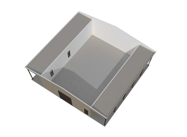 Casa prefabricada para cría de cabras con estructura de acero y panel sándwich de lana de vidrio para el techo, ventanas de aleación de aluminio