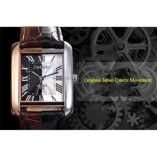 068A Square Bezel Watch Own Brand Made-in-China Stainless Steel Back Watch Quartz Watches