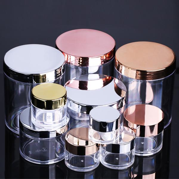Frasco transparente 7g 10g do creme de 1oz 2oz 4oz Rose Gold PETG