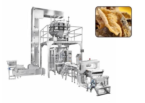 Alimento de petisco que pesa o sistema de empacotamento automatizado
