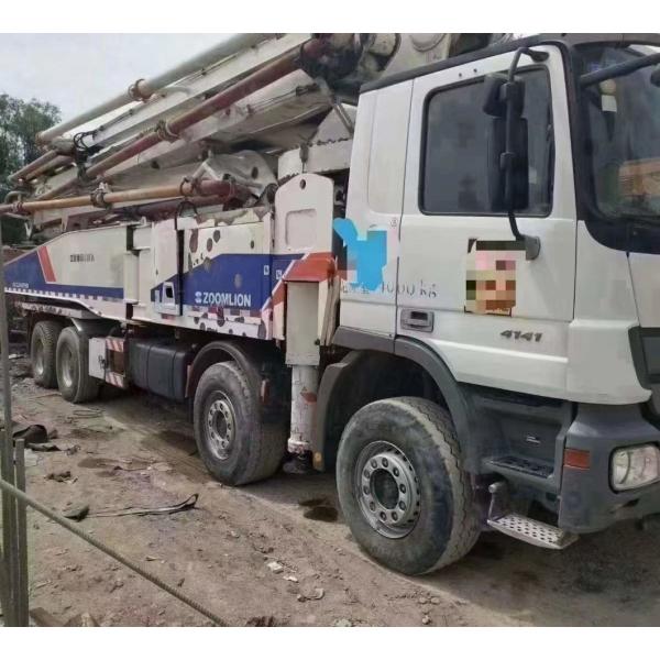 Zoomlion 56m Подержанный насосный грузовик Батальная плита грузовик насос в пределах 1370 мм высоты питания