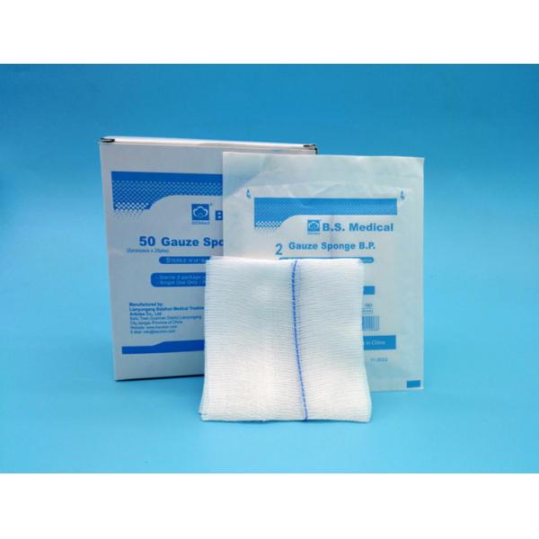 Medical Disposable Cotton Gauze Swab , Sterile Gauze Swab With X - Ray
