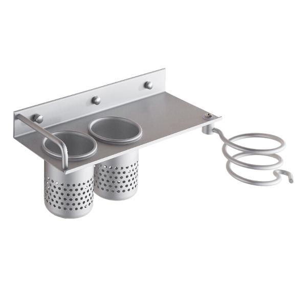 Bathroom Shelf Organizer Storage Rack  SUS304 Stainless Steel Hair Dryer Storage Rack Toothbrush Holder