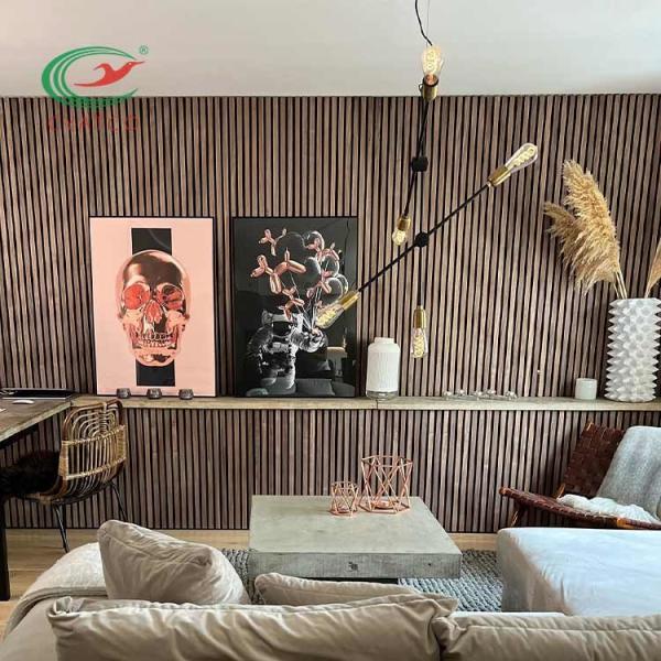 Flavorless Hotel Wood Slat Acoustic Panels Soundproof Durable