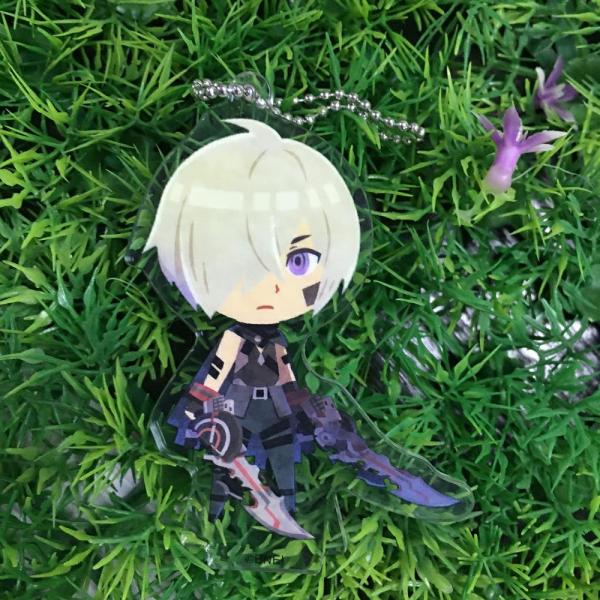Color Fadeless Custom Laser Cut Acrylic Keychains With Anime Figure
