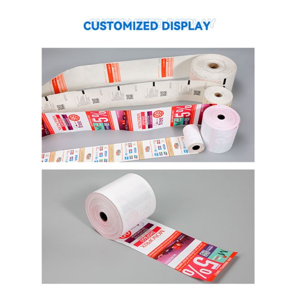 Custom LOGO Thermal Paper Roll 80x80mm 57x40mm for POS Machine Bank ATM