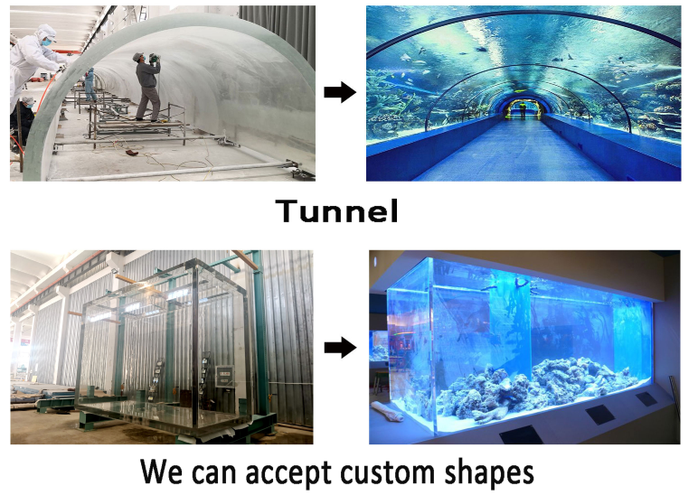 Aquarium Project Construction Large Fish tank Custom Manufacturers Aquarium Super Large Acrylic Fish tank Customized