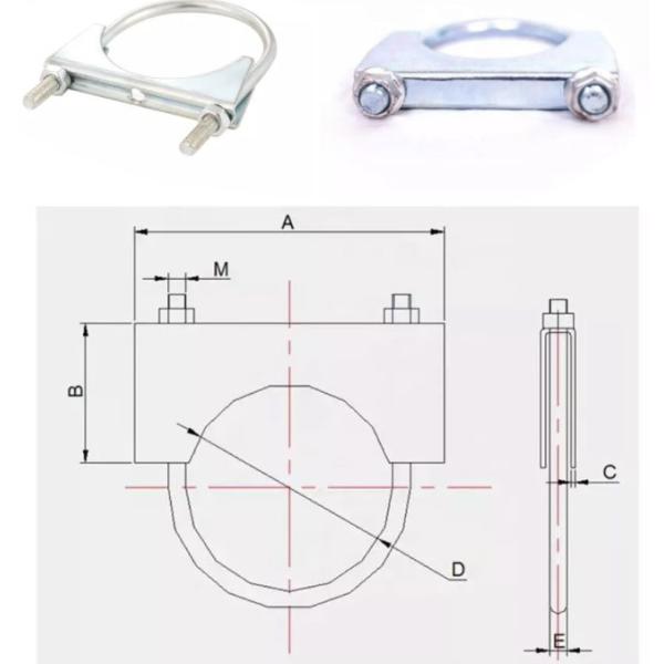 Диапазон высокой эффективности нержавеющей стали струбцины шумоглушителя u Zincplating большой