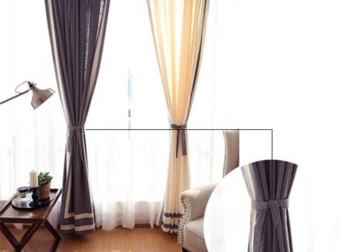 patchwork white and navy curtains , Plain Style Home living room curtains