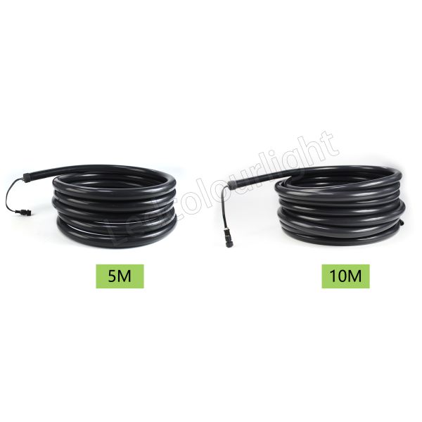 RGB 360 Luminous Black Silicone Flexible Neon Tube Lights for Clubs Bars Events