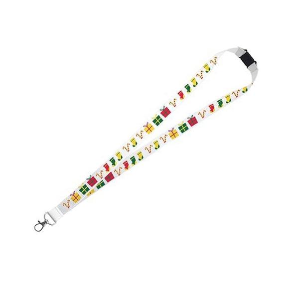 Printable Double Sided Polyester Sublimation Lanyard Blanks With Safety Buckle