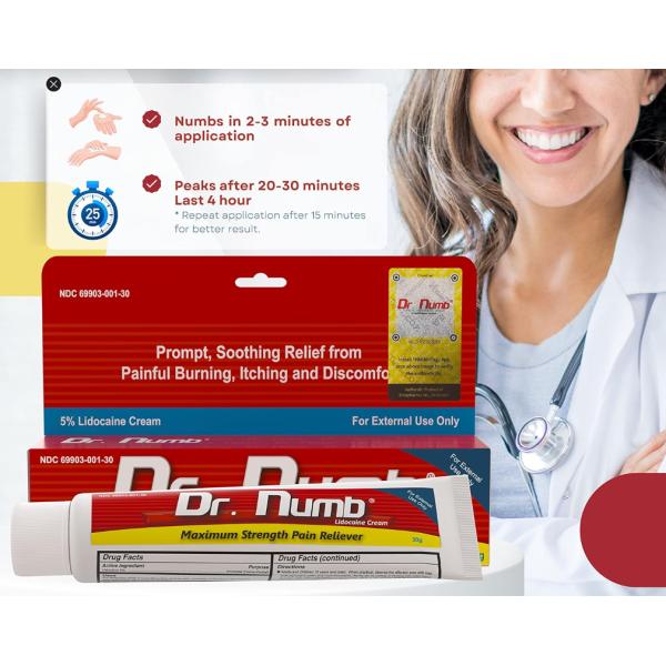 Dr. Numb 5% Tattoo Numbing Cream 30g Numbing Gel For Piercings