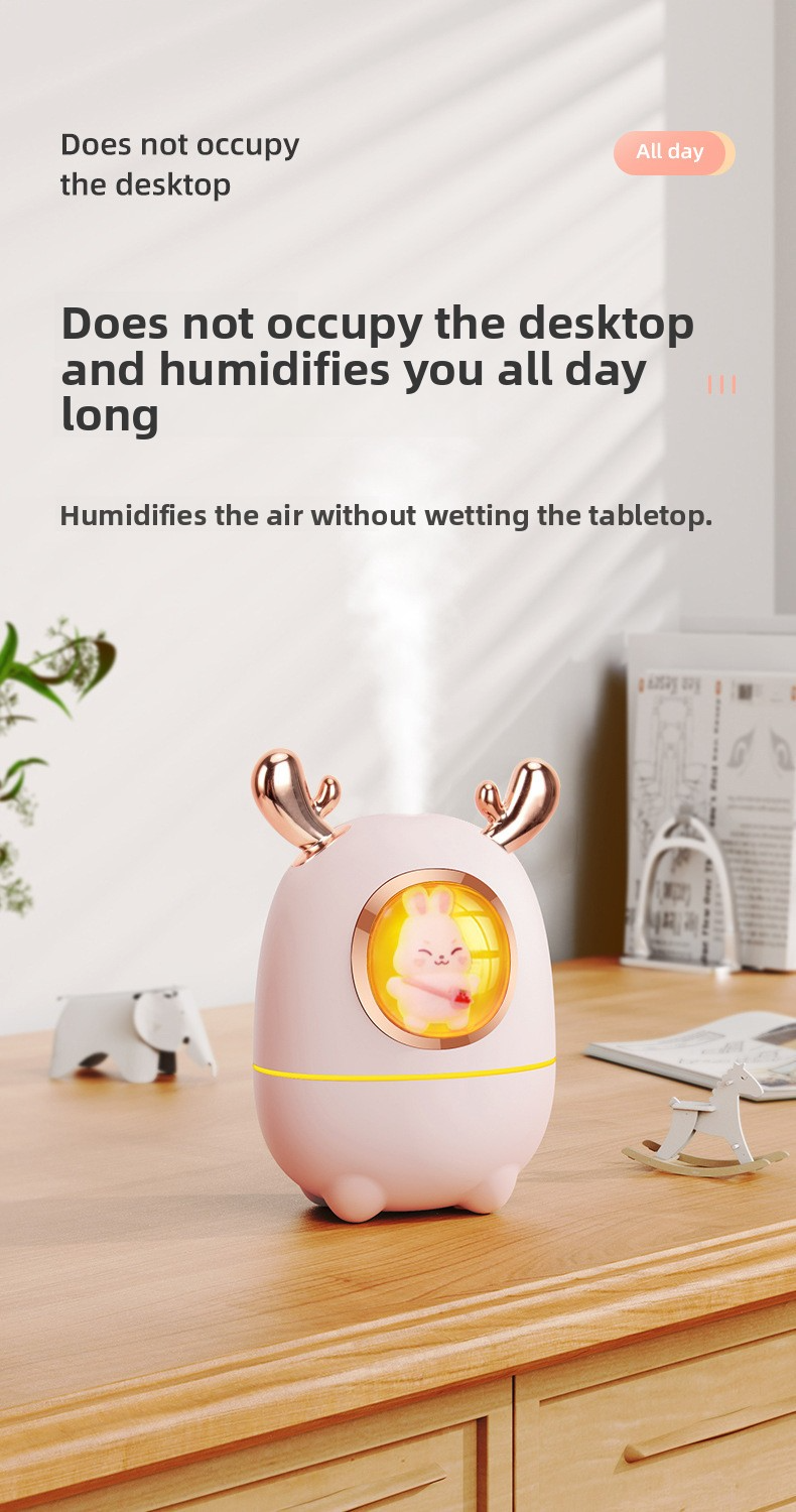 Custom Brand Compact Ultrasonic Silent Air Humidifier USB Powered For Home Or Office