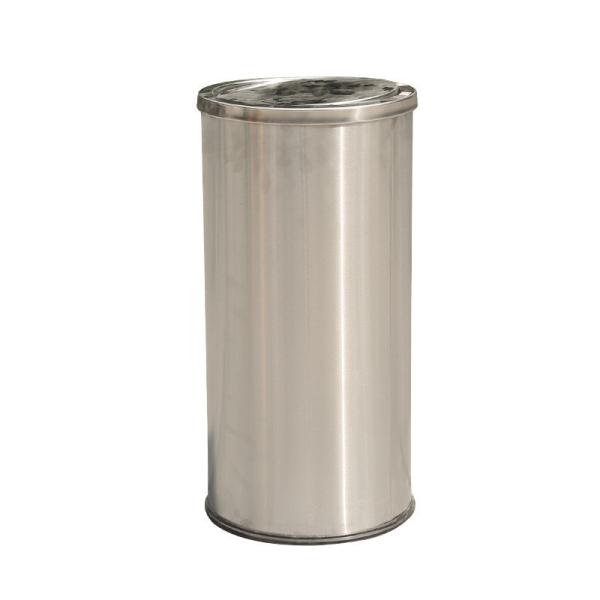 Hotel High-end Circle Brushed Surface Open Top Hotel Trash Can Recycling Bin Waste Bin with Stainless Steel Ashtray
