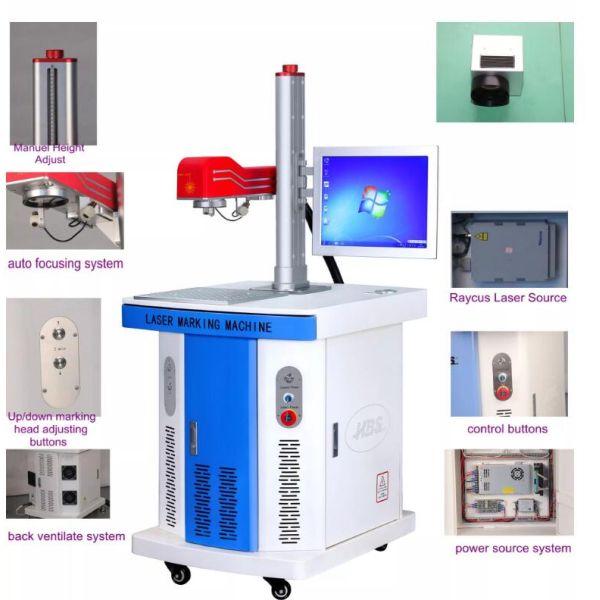 Mobile 3D Fiber Laser Metal Engraving Machine 20W 30W For Jewelry