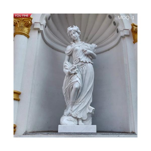 Custom Life Size Marble Thetis on a Dolphin Statue