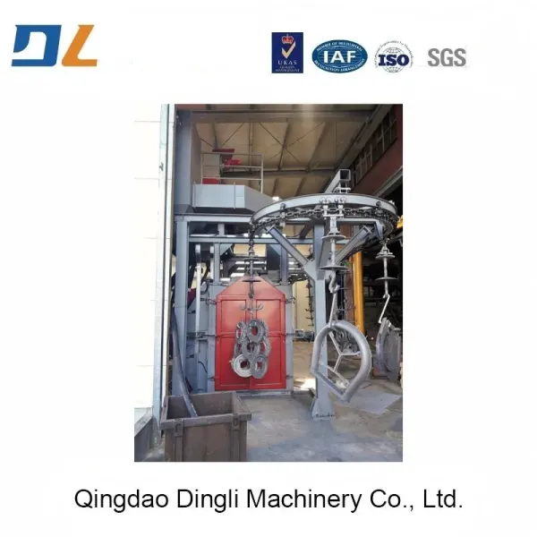 Overhead Conveyor Shot Blasting Machine Closed Loop Monorail Shot Blaster