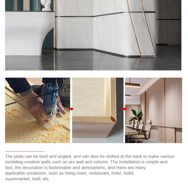 Carbon Crystal Bamboo Charcoal Wood Veneer Wood Grain Wall Panels Mould Proof