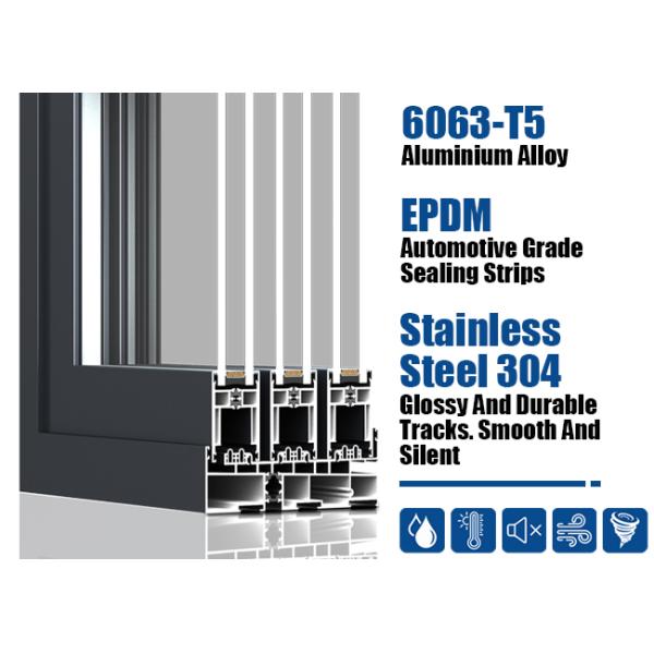 Weather Resistant Aluminium House Front Doors Maximizing Space