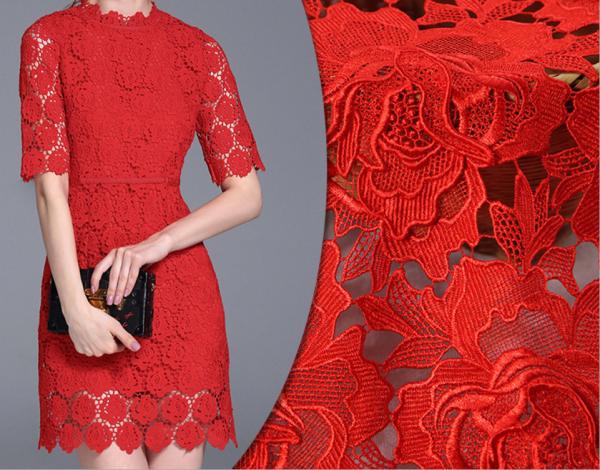 2018 Summer Newest Style chemical  Embroidery Fabric 140cm wide for wedding dress
