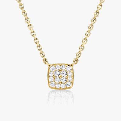 Collar de colgante de zirconia cúbico de plata esterlina 925