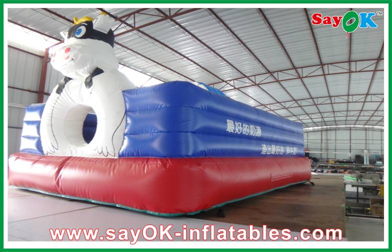 Красный/голубой хвастун коровы PVC гигантский раздувной для парка атракционов