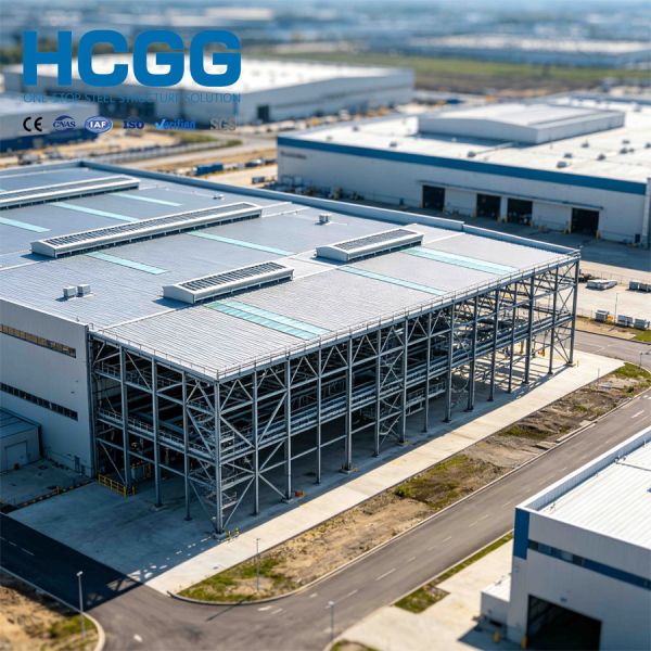 Fire Resistant Prefacricated Steel Warehouse Q235b Q355b Steel Frame Kits Construction Sandwich Panel Insulation System