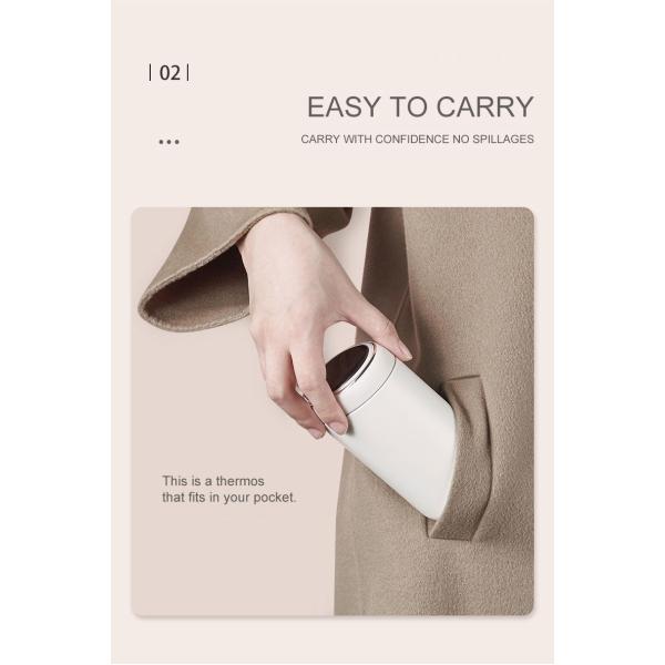 Temperature Display Stainless Steel Insulated Hot Water Bottle WITH LID for All Seasons