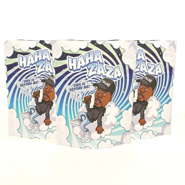 Настройка логотипа травы Stand Up Pouches цветные печатные пакеты с молниеносной решеткой 3.5g 7g 14g 28g